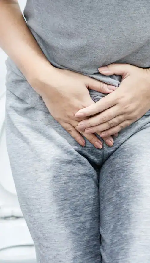 Image of woman had accident and needing stress incontinence treatment Wigan