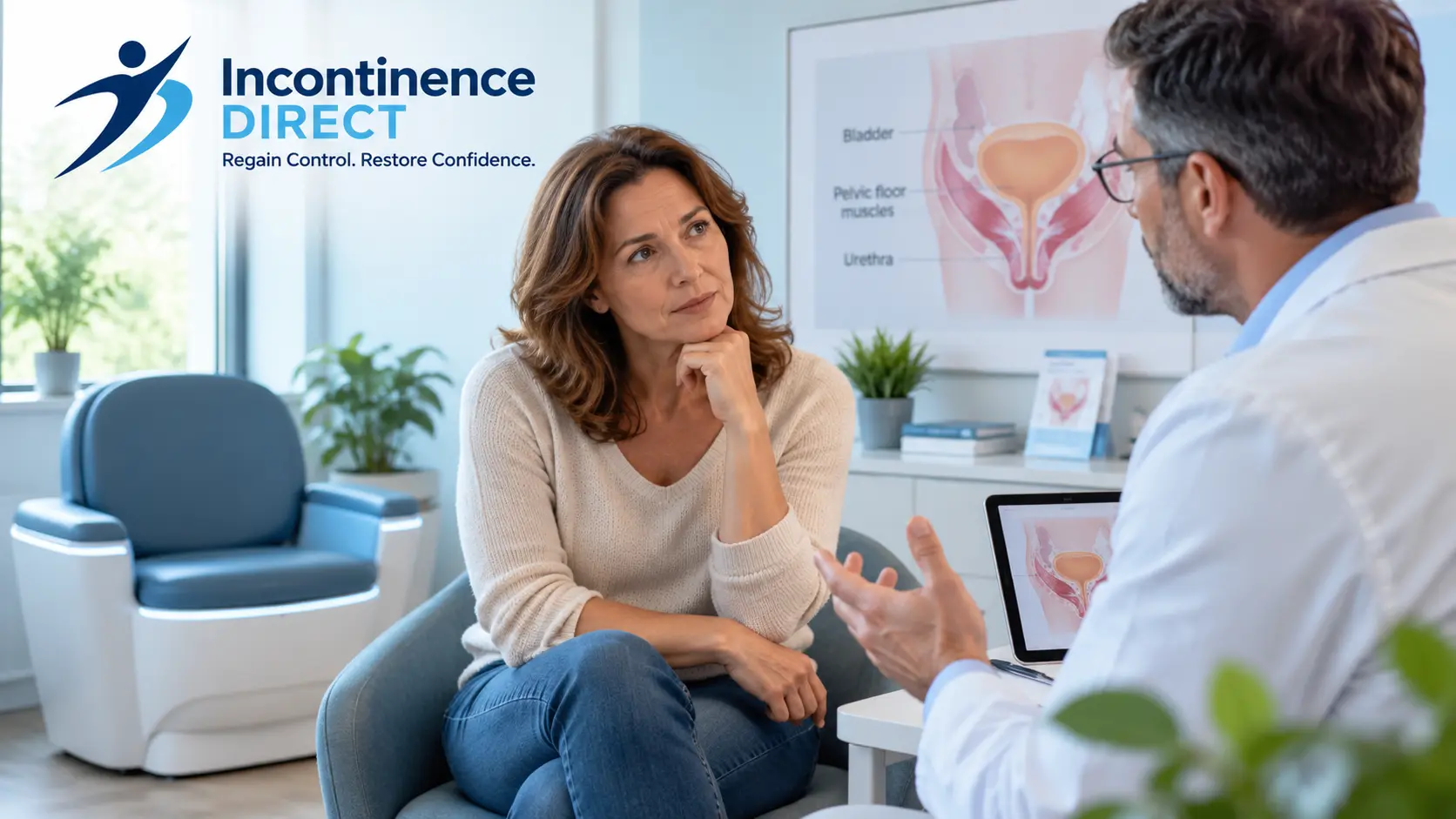 Pelvic Health Consultation in a Modern Clinic incontinence direct Wigan